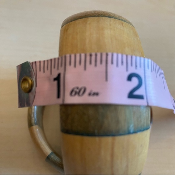 Chunky Two Tone Wooden Bangles 1 Pair - Picture 8 of 8